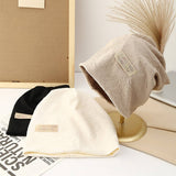 FASHIONABLE WARM KNITTED LETTER LOGO PILE HAT_CWAB2856