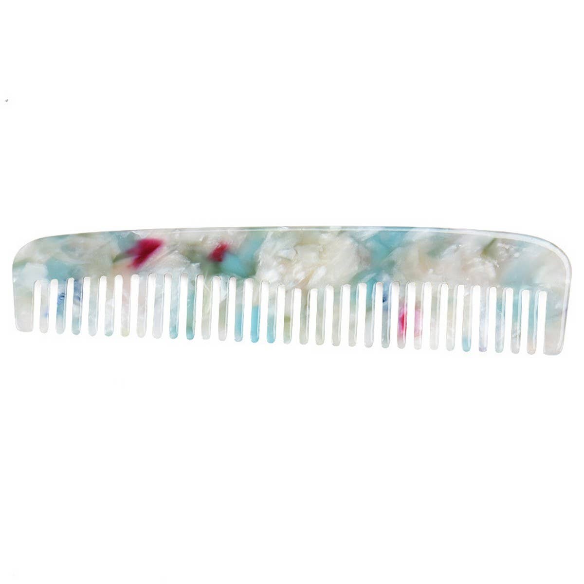 MARBLE TEXTURE ACETATE HAIR COMB STRAIGHT COMB_CWAHA4174