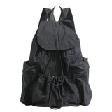 Fashionable Pleated Large-Capacity Flip Schoolbag