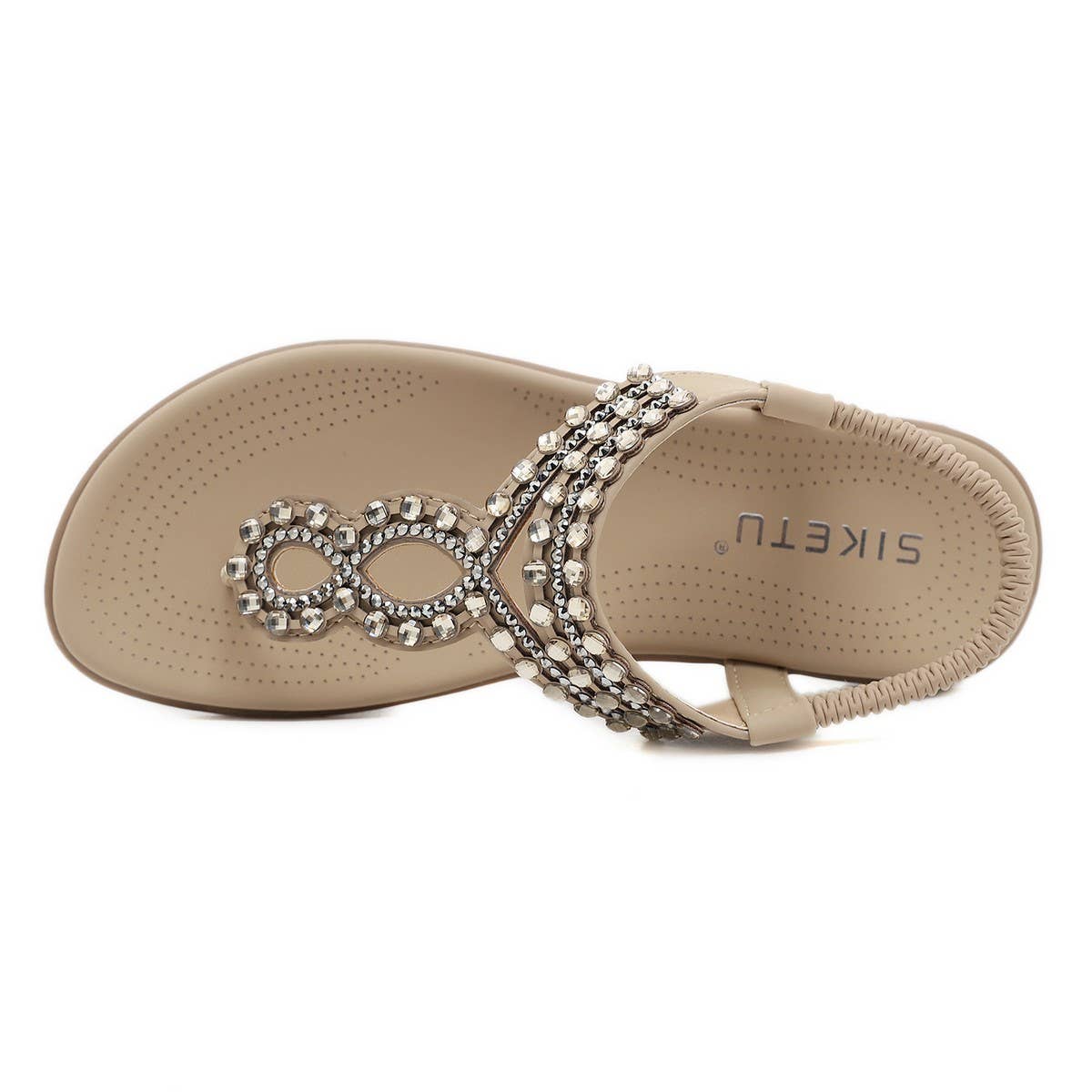 CRYSTAL BEADED DECORATIVE PINCH TOE SANDALS_CWSHS0507