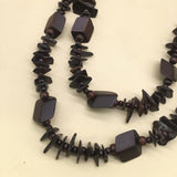 BOHEMIAN COCONUT SHELL FRAGMENT BEADED NECKLACE_CWMM4576