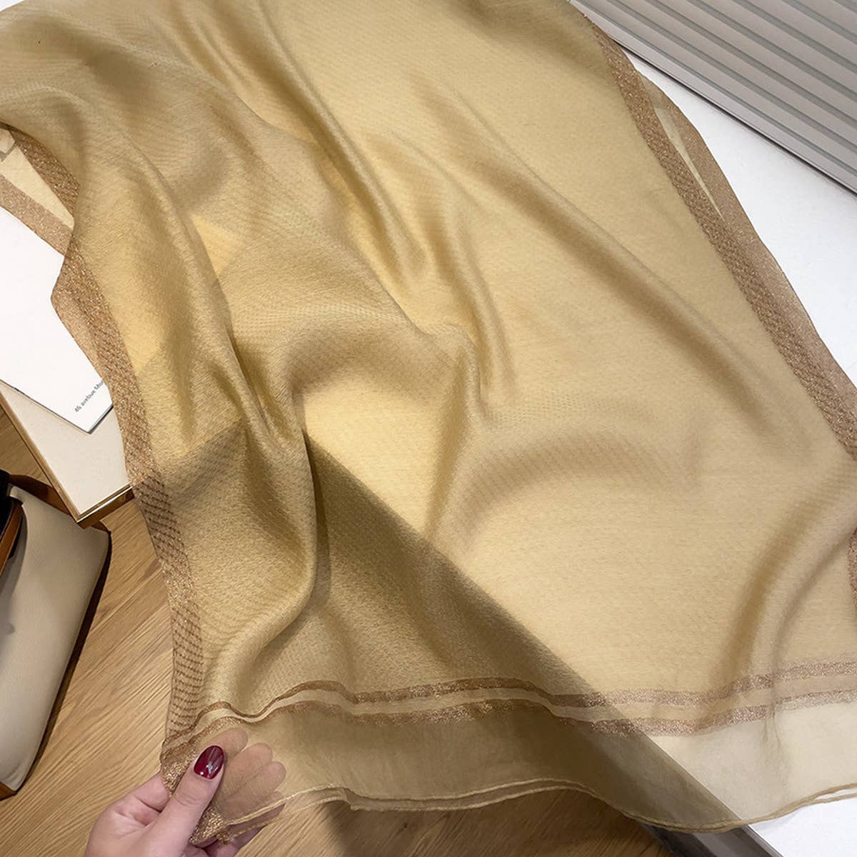 SILK BLEND SCARF FOR WOMEN LIGHTWEIGHT_CWASC0598