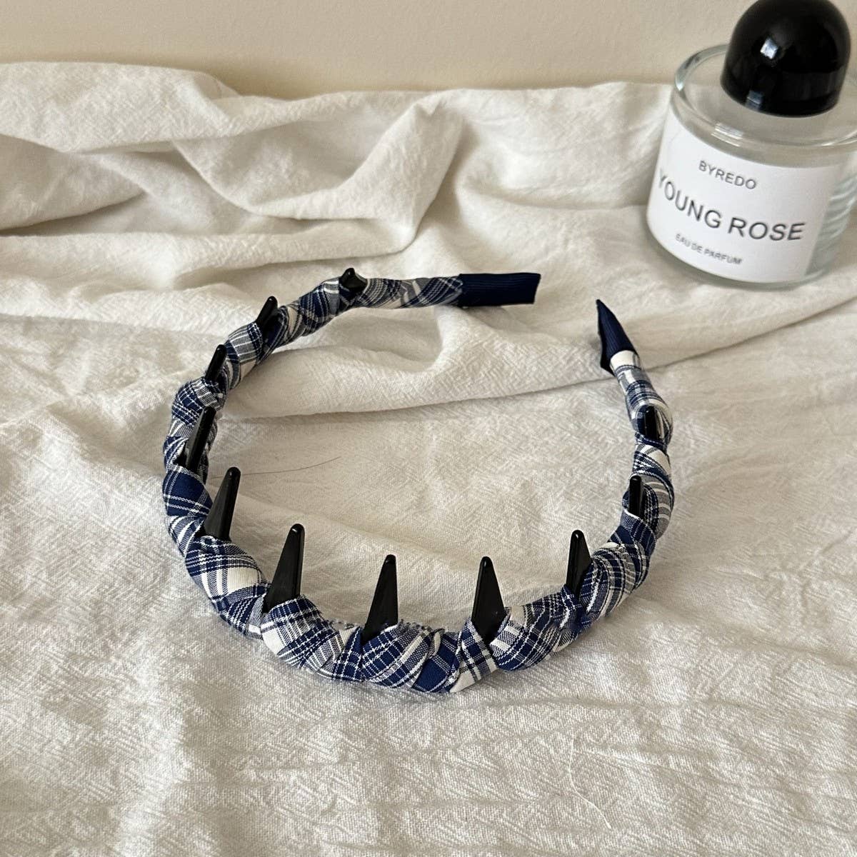 Plaid Wrapped Headband Anti Slip High Top_Cwaha08059