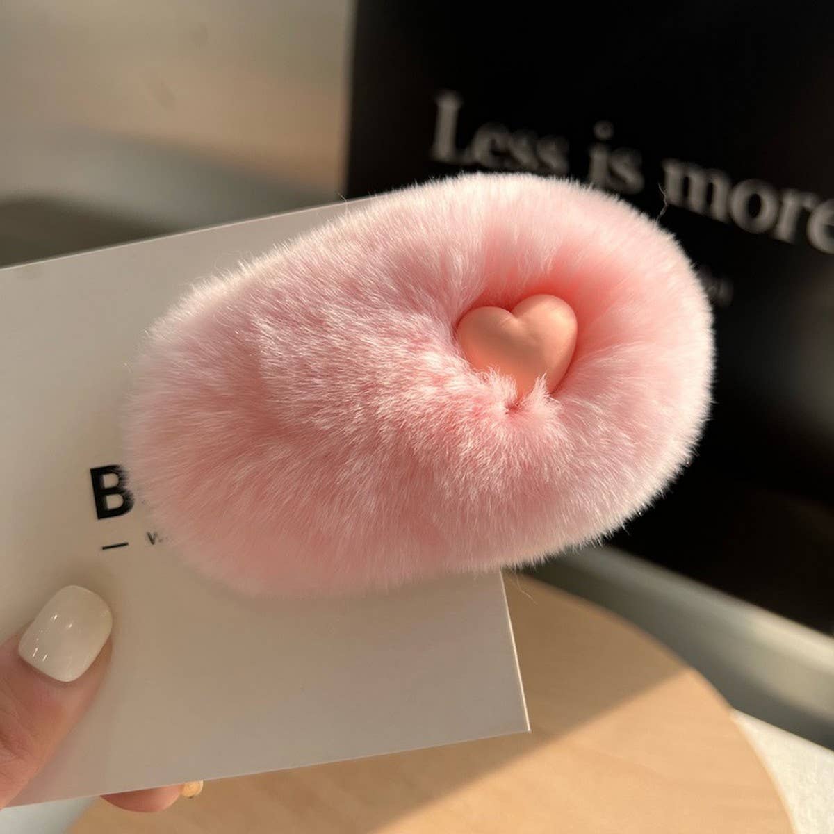 DESIGN PERSONALITY CUTE PLUSH GIRL LOVE HAIR CLIP_CWAHA3305