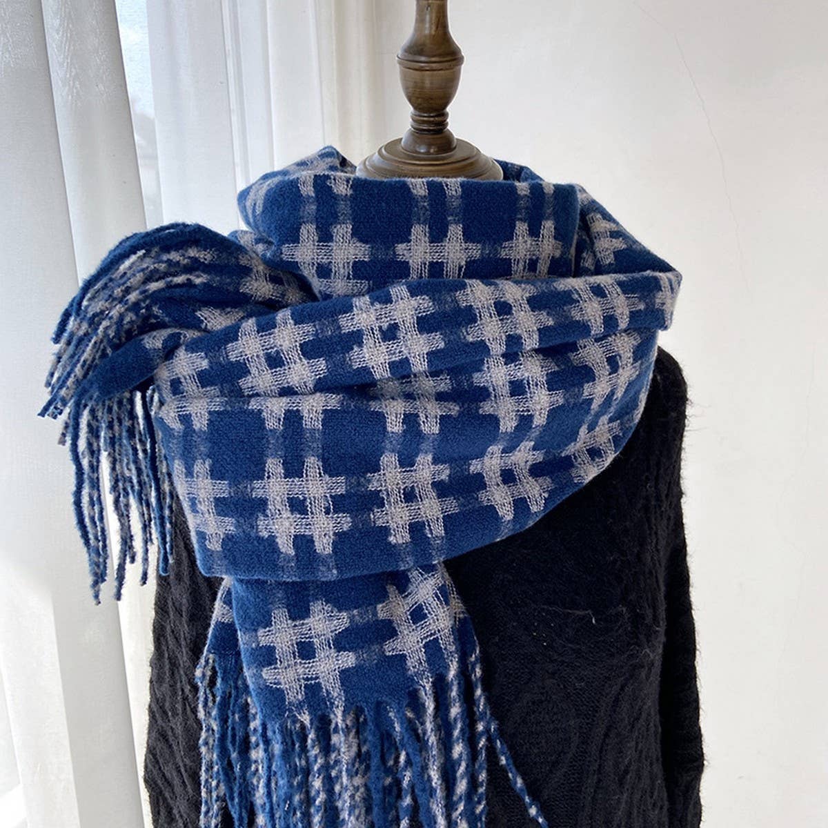 RETRO PLAID SCARF SOFT WARM COUPLE WINTER WRAP_CWASC1471