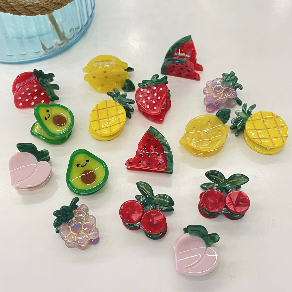 GIRL SUMMER SMALL ACETICE FRUIT HAIR CLAW CLIPS_CWAHA0957