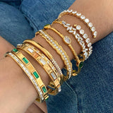 INS ZIRCON OPEN CUFF BRACELET IN STAINLESS STEEL_CWAJE4627