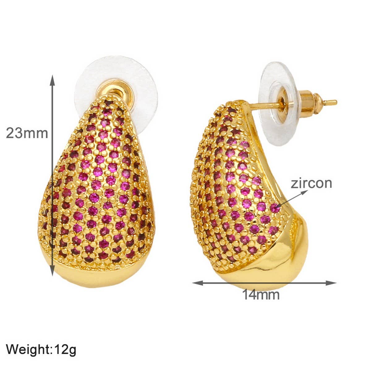 FASHIONABLE DROPLET SHAPED EARRINGS_CWAJE0976