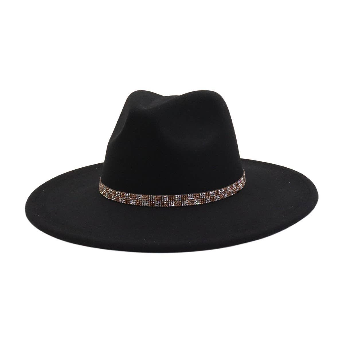ETHNIC STYLE WOOL BLEND FEDORA HAT MEN WOMEN_CWAH04379