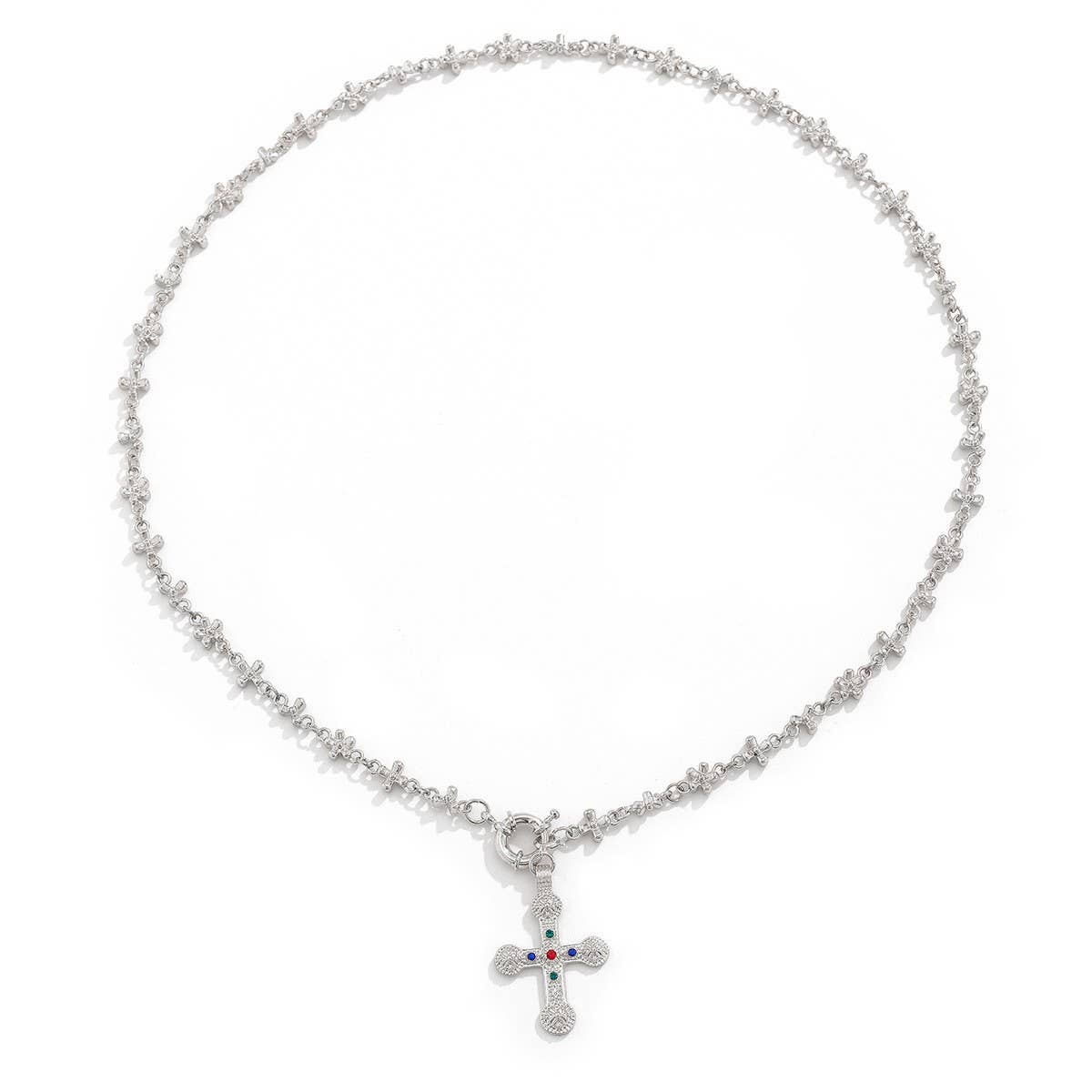 PEARL CROSS PERSONALIZED ALL MATCH NECKLACE_CWMM3128