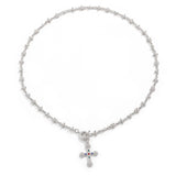 PEARL CROSS PERSONALIZED ALL MATCH NECKLACE_CWMM3128