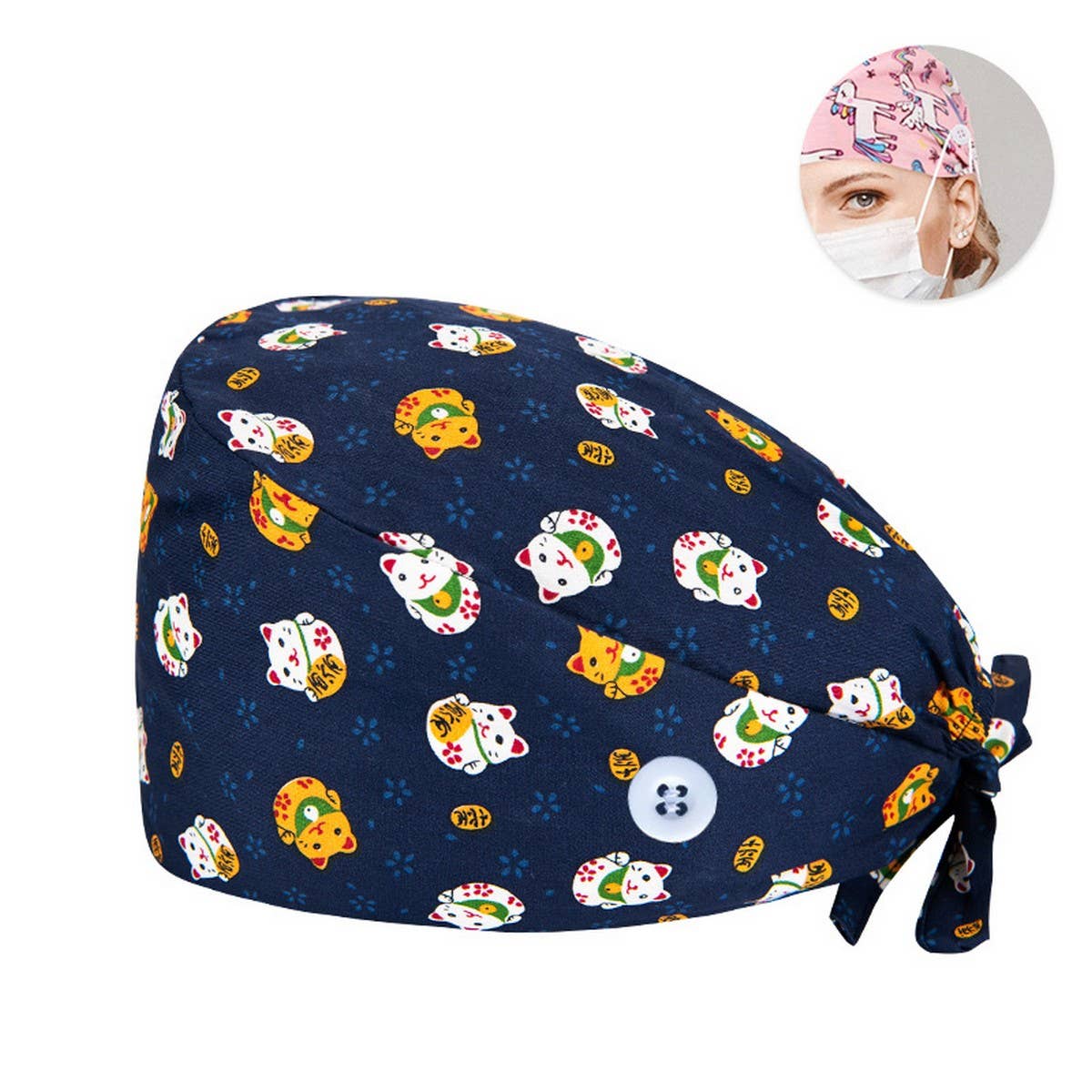 NURSE CAP SURGICAL CAP PURE COTTON DOCTOR CAP_CWAH3374