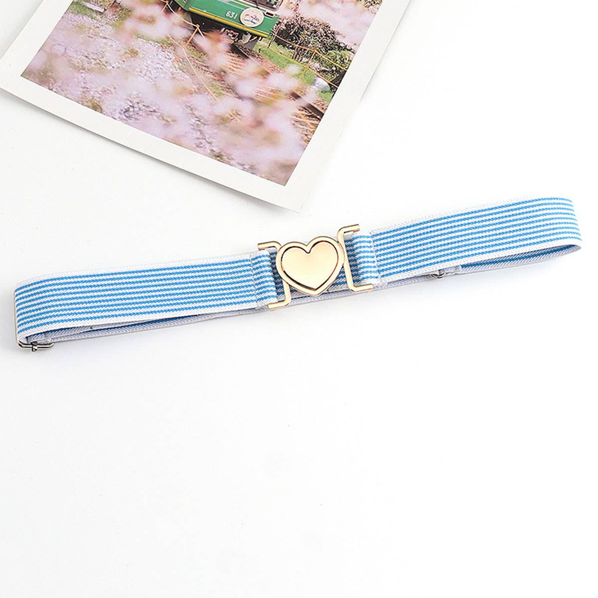 LOVE ALLOY ELASTIC BAND ELASTIC WOVEN CANVAS BELT_CWABE0680