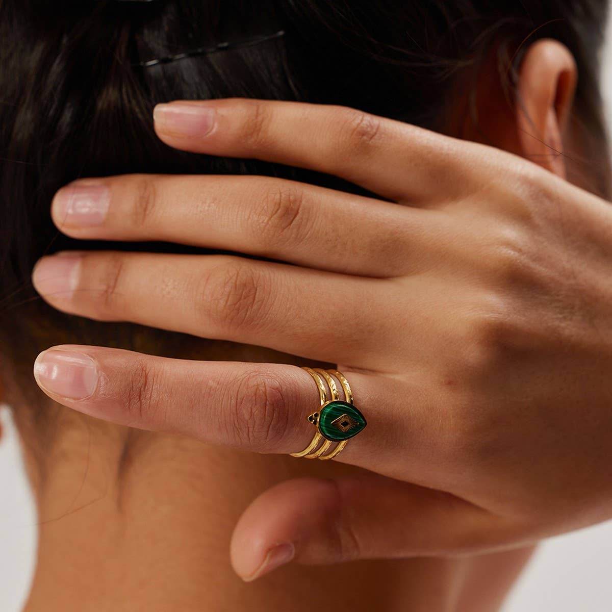 FRENCH OPENING ADJUSTABLE VINTAGE HOLLOW RING_CWAJE1406