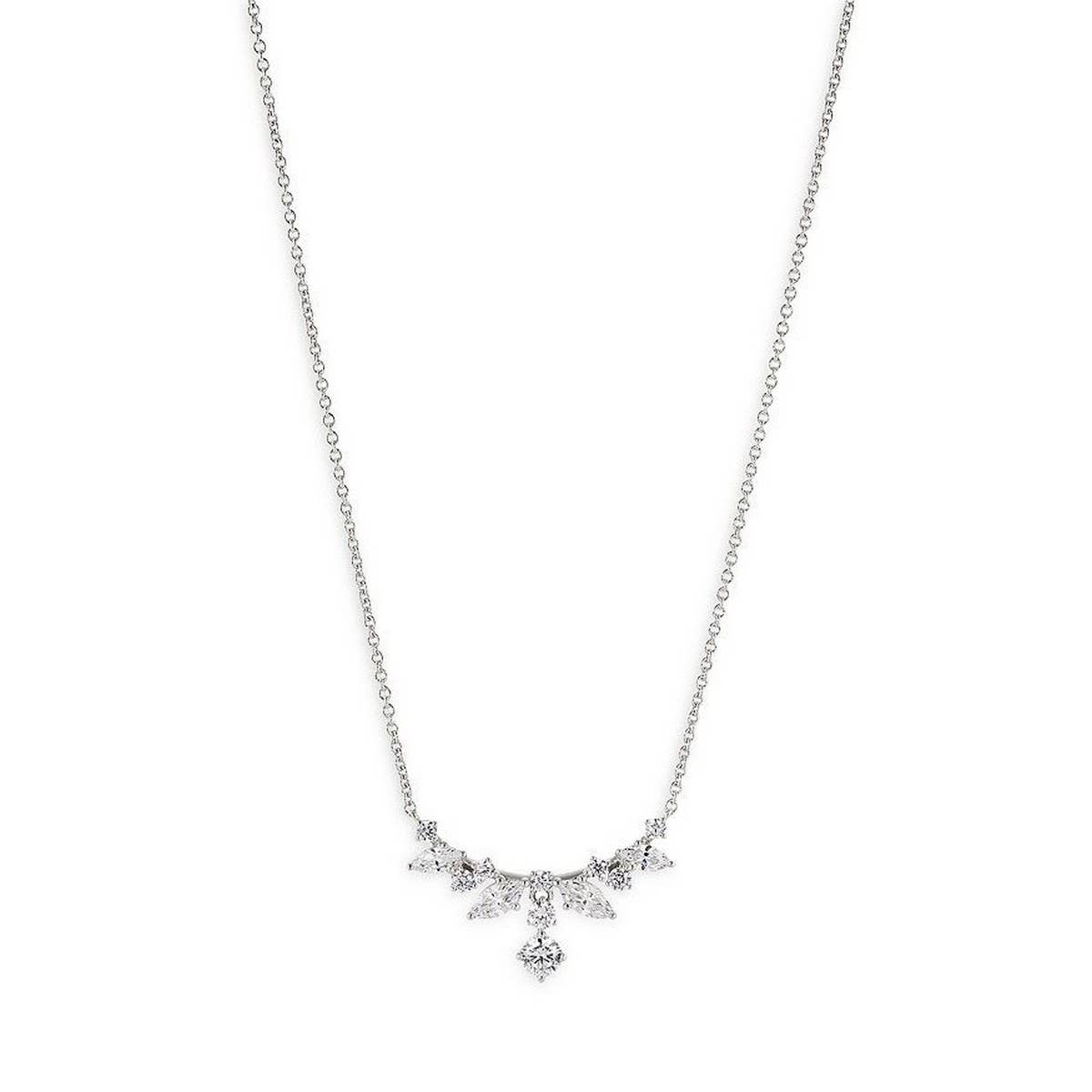 Zirconia Val Round Pendant Necklace_Cwmm5291