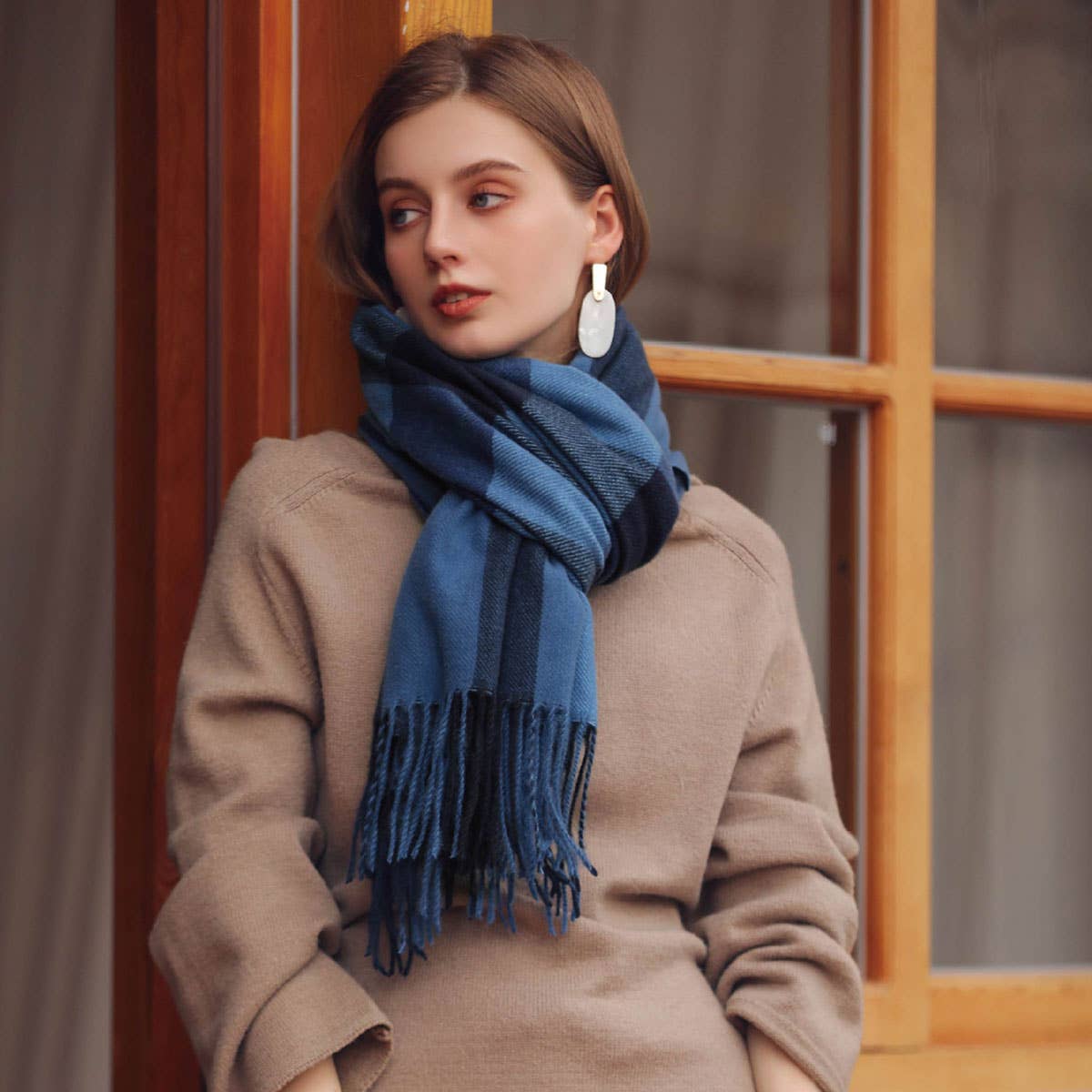 2025 FASHION PLAID TASSEL SCARF WINTER WARMTH_CWASC0185