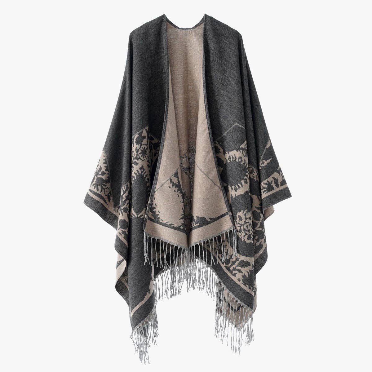 ALL MATCH WARM TASSEL CAPE TRAVEL SHAWL_CWMM2096