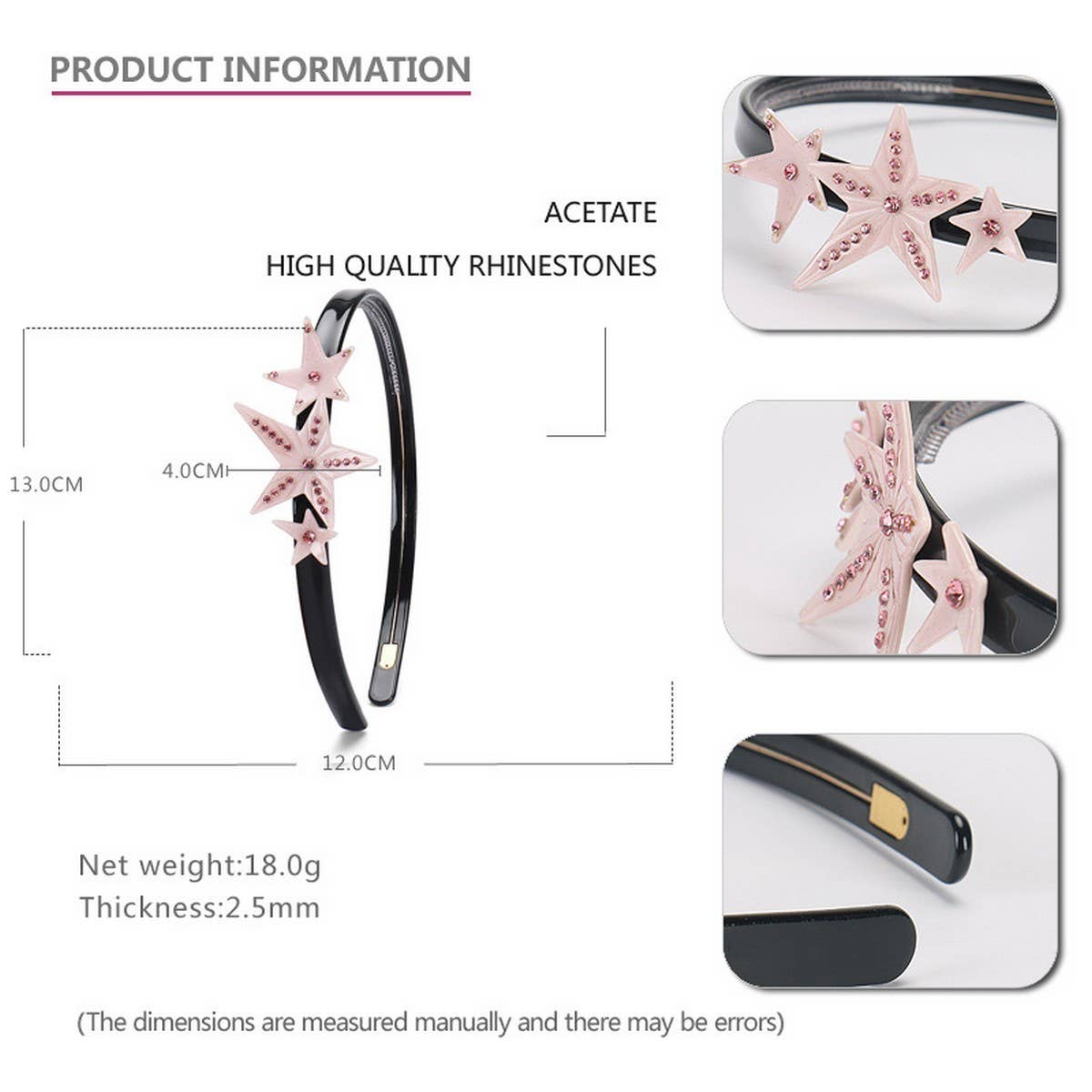 ACETATE STAR HEADBAND WITH DIAMONDS_CWAHA4374