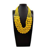 HANDMADE WOODEN SQUARE BEADS MULTI LAYER NECKLACE_CWMM4850