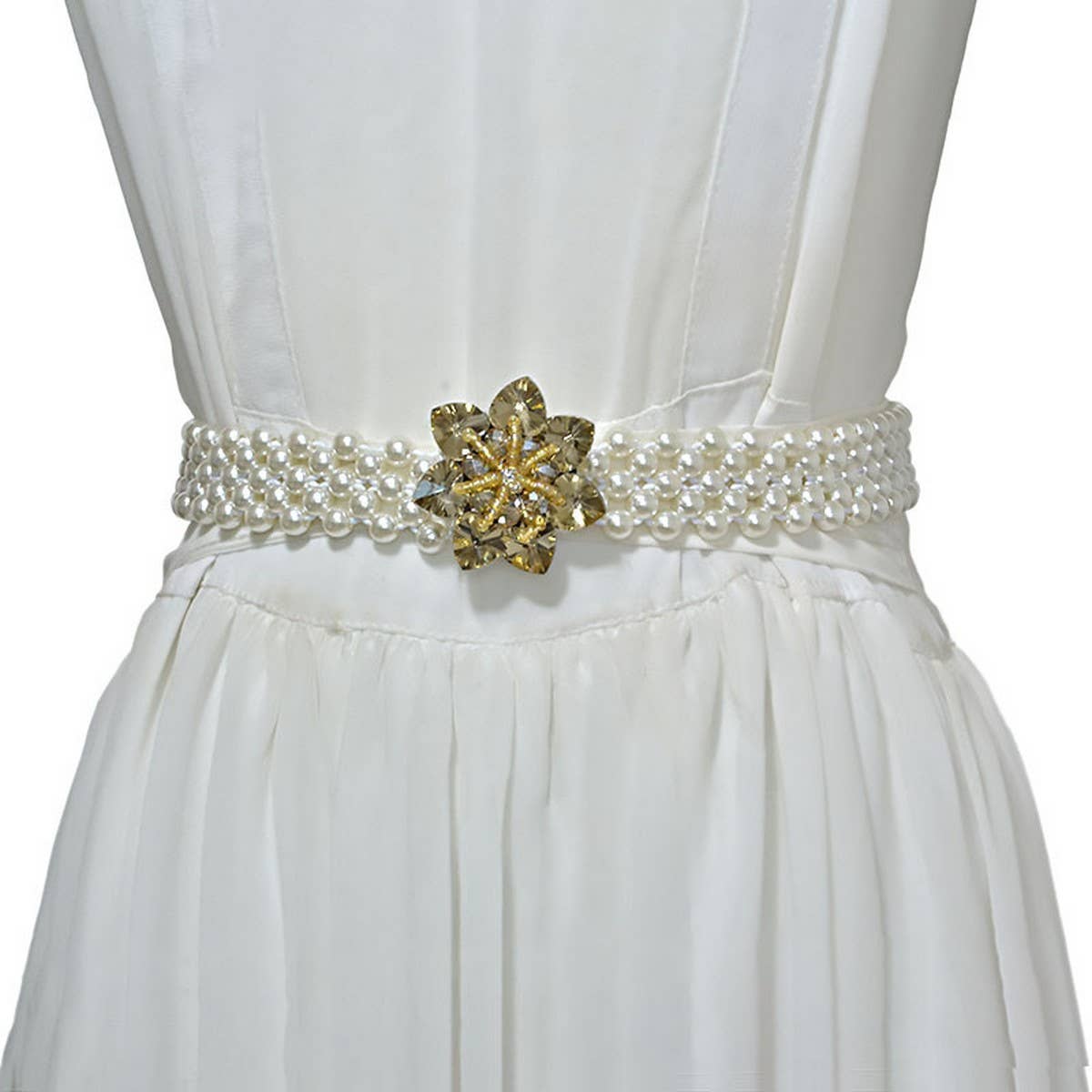 PEARL CRYSTAL ELASTIC SWEET WAIST CHAIN_CWABE0517