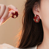 ROUND HOLLOW FLOWER FASHION EARRINGS_CWASC1329