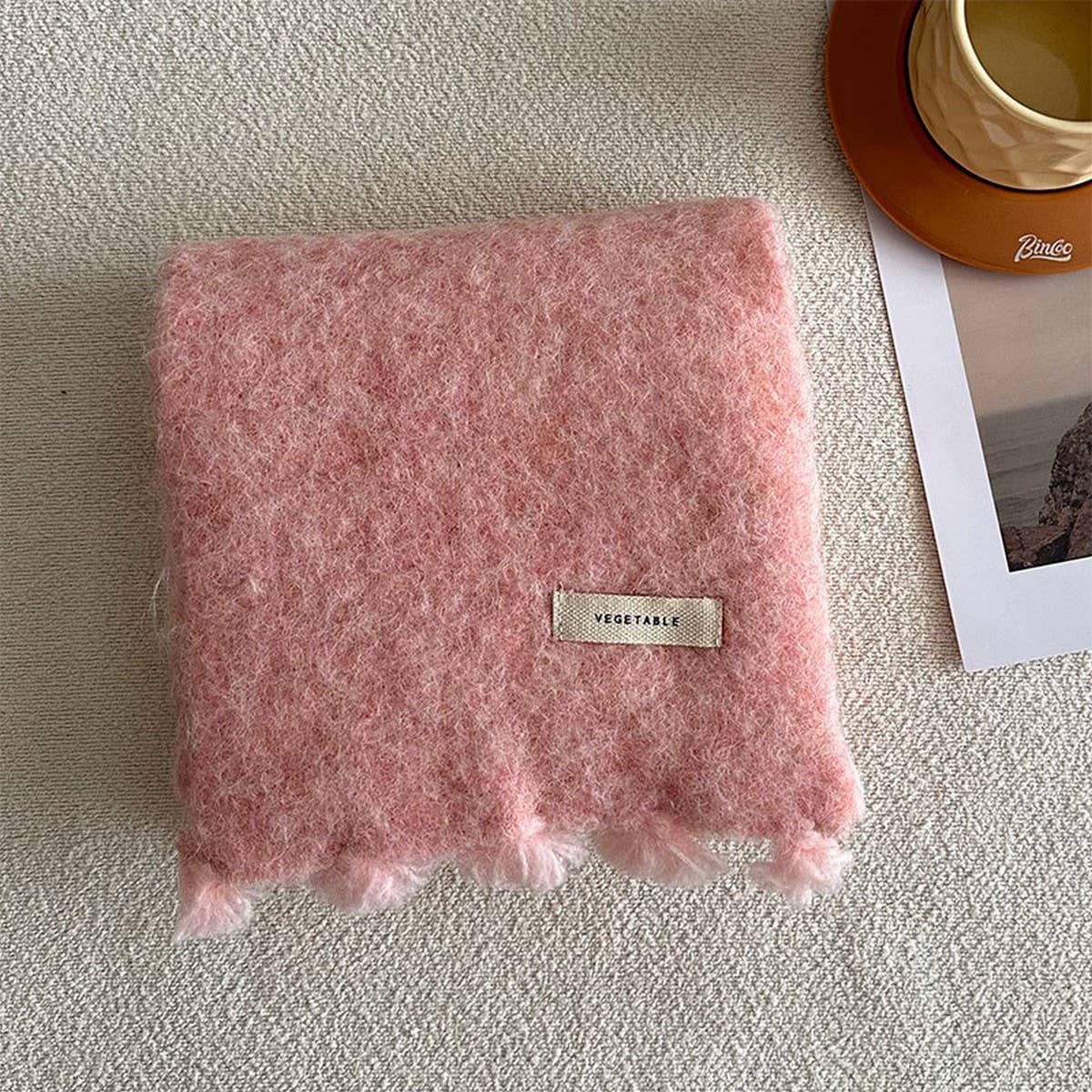 SOFT KNIT SCARF THICK TASSEL WINTER WARM WRAP_CWASC2292