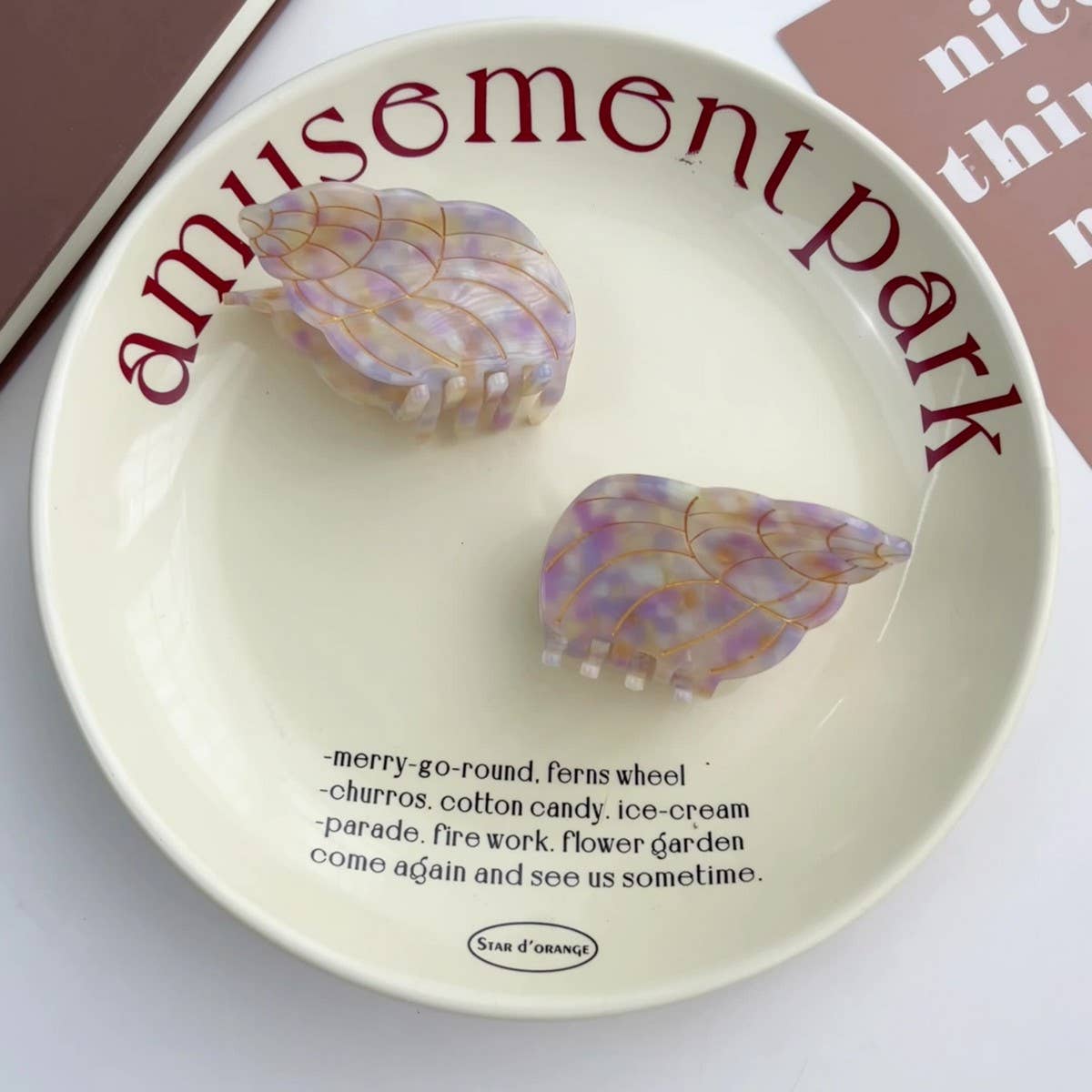 Elegant Acetate Seashell Hair Claw Clip Summer