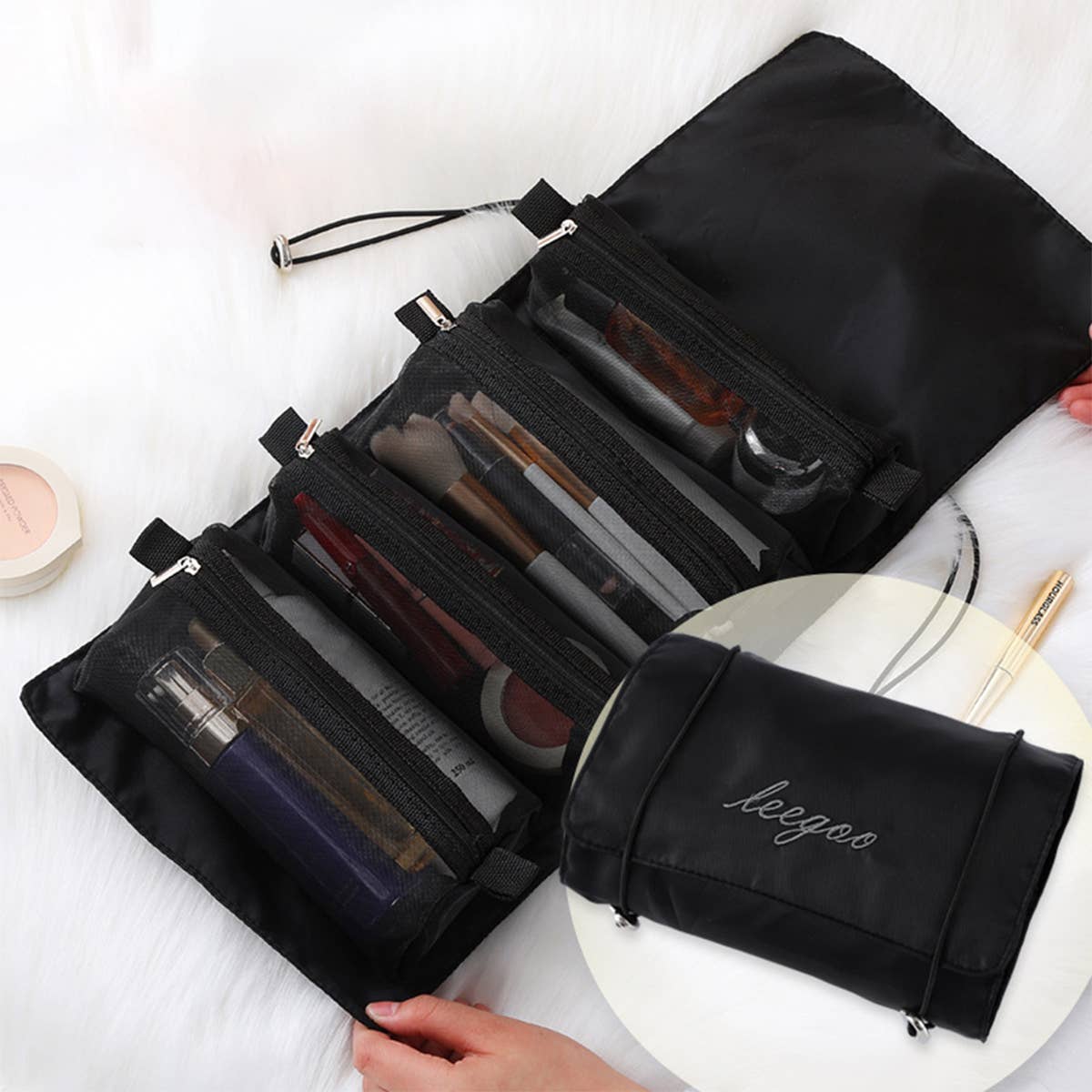 Foldable Portable Makeup Organizer For Travel_Cwab0551
