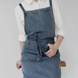 COTTON CANVAS DENIM APRONS WITH POCKETS VINTAGE_CWMM3288