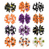 HALLOWEEN KIDS GROSGRAIN BOW HAIR CLIP_CWAHA6686