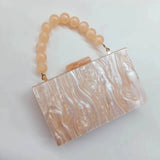 Pearl Acrylic Beaded Clutch Wedding Wrist Evening_Cwab5892