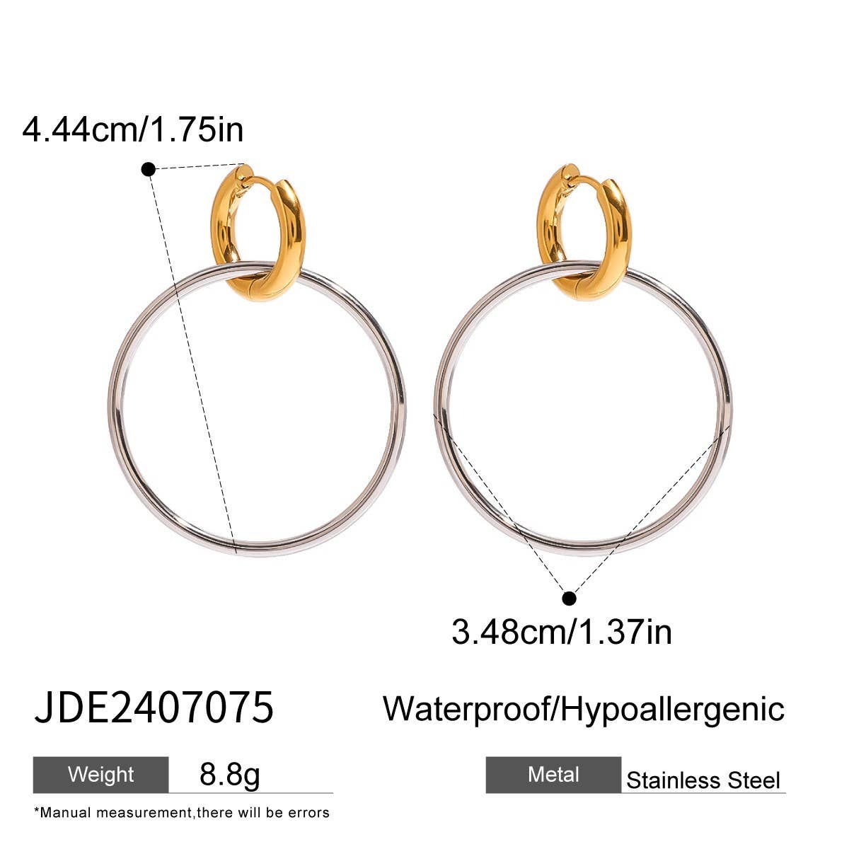 STAINLESS STEEL COLLAR HIGH END EARRINGS_CWASC1687