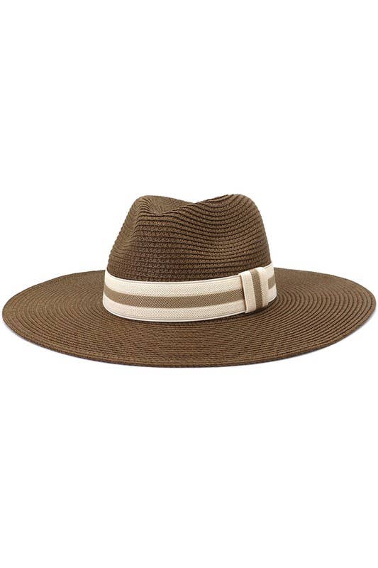 CASUAL SUMMER BANDING PANAMA HAT_CWAH102