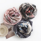 Fashionable Warm Skull Print Scarf