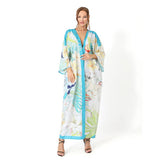 BOHO PRINT KIMONO BEACH COVER UP CARDIGAN_CWMM6309