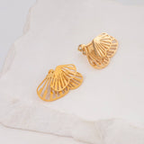 Unique And Creative Butterfly Gold-Plated Earrings_Cwmm3648