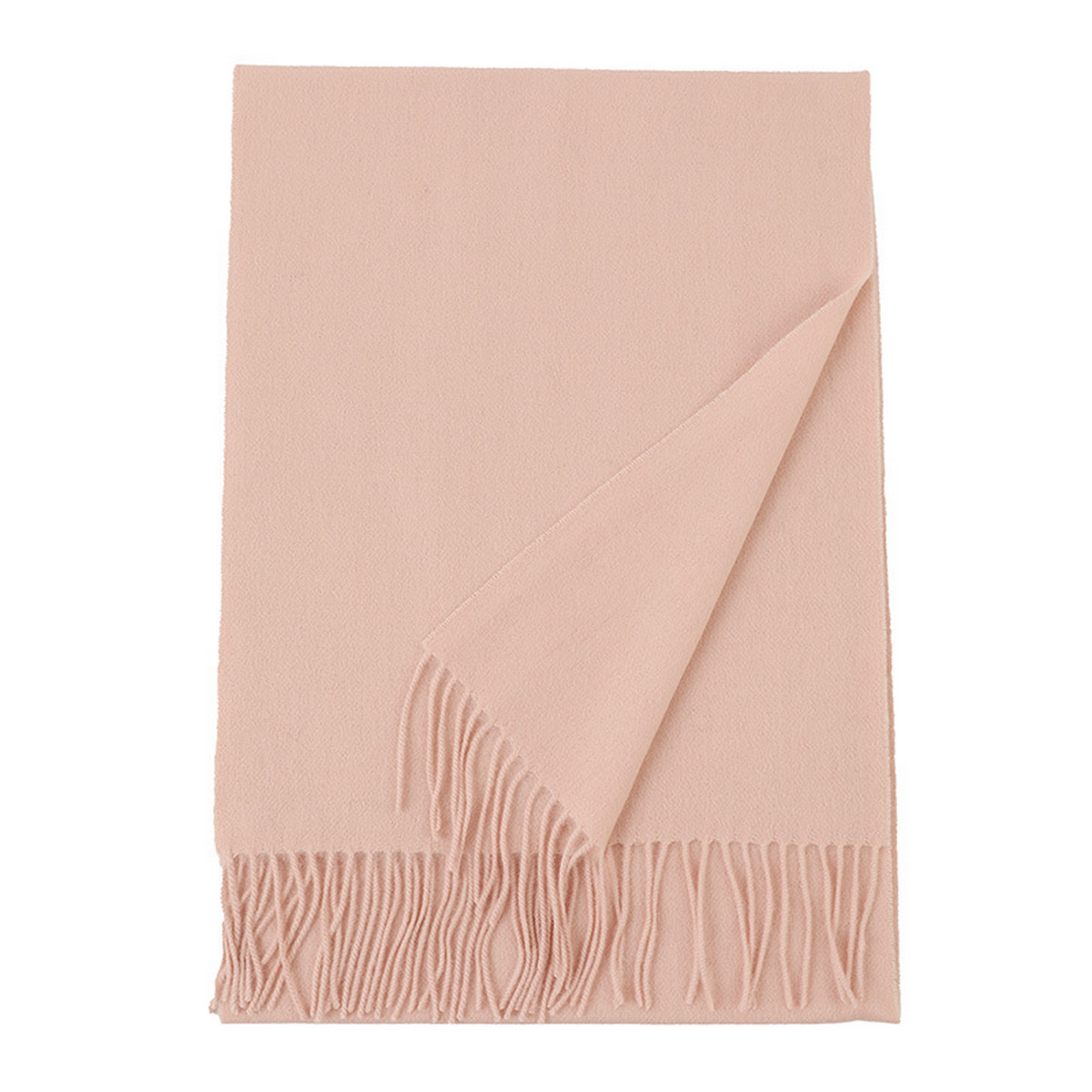 Unisex Wool Scarf Soft Solid Color With Tassels_Cwasc2707