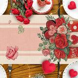 HOME DECOR VALENTINES DAY LOVE TABLE CLOTH_CWMM0779