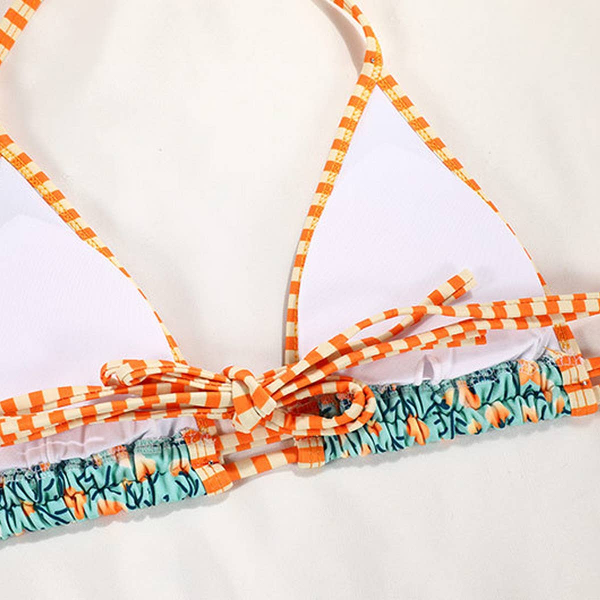 CONTRAST PRINT STRAPPY BIKINI SWIMSUIT_CWMW0240