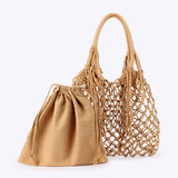 TASSEL WOVEN SHOULDER BAG WITH DRAWSTRING LINING_CWAB4674