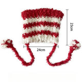 ADULT CUTE STRIPED KNITTED HAT PLUSH_CWAH2056