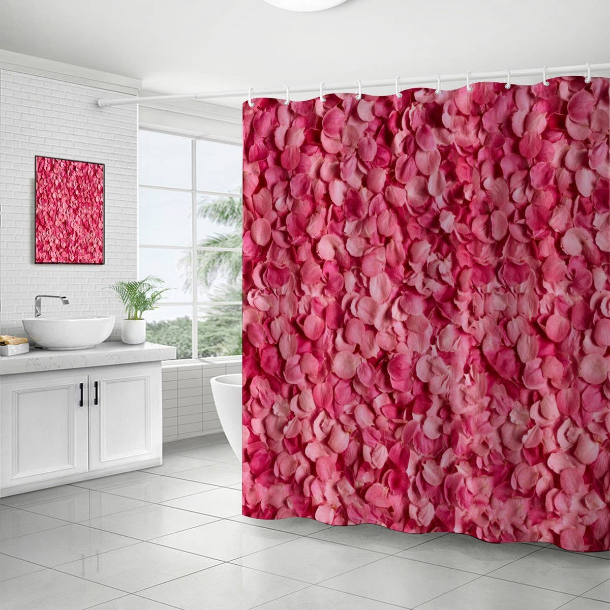 PETAL WATERPROOF AND MOISTURE PROOF SHOWER CURTAIN_CWMM1789