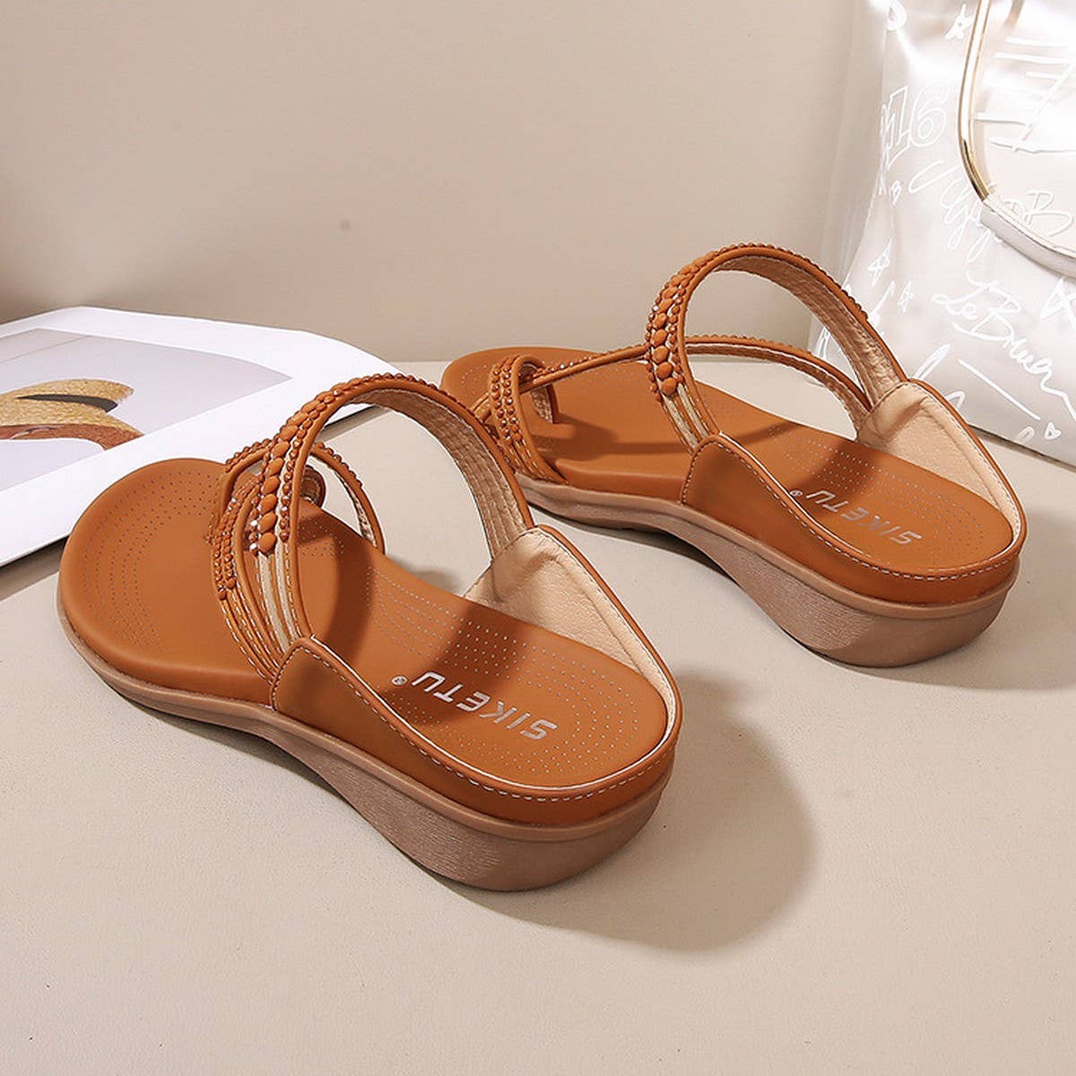 CROSS STRAP COMFORTABLE CASUAL SANDALS SLIPPERS_CWSHS0529