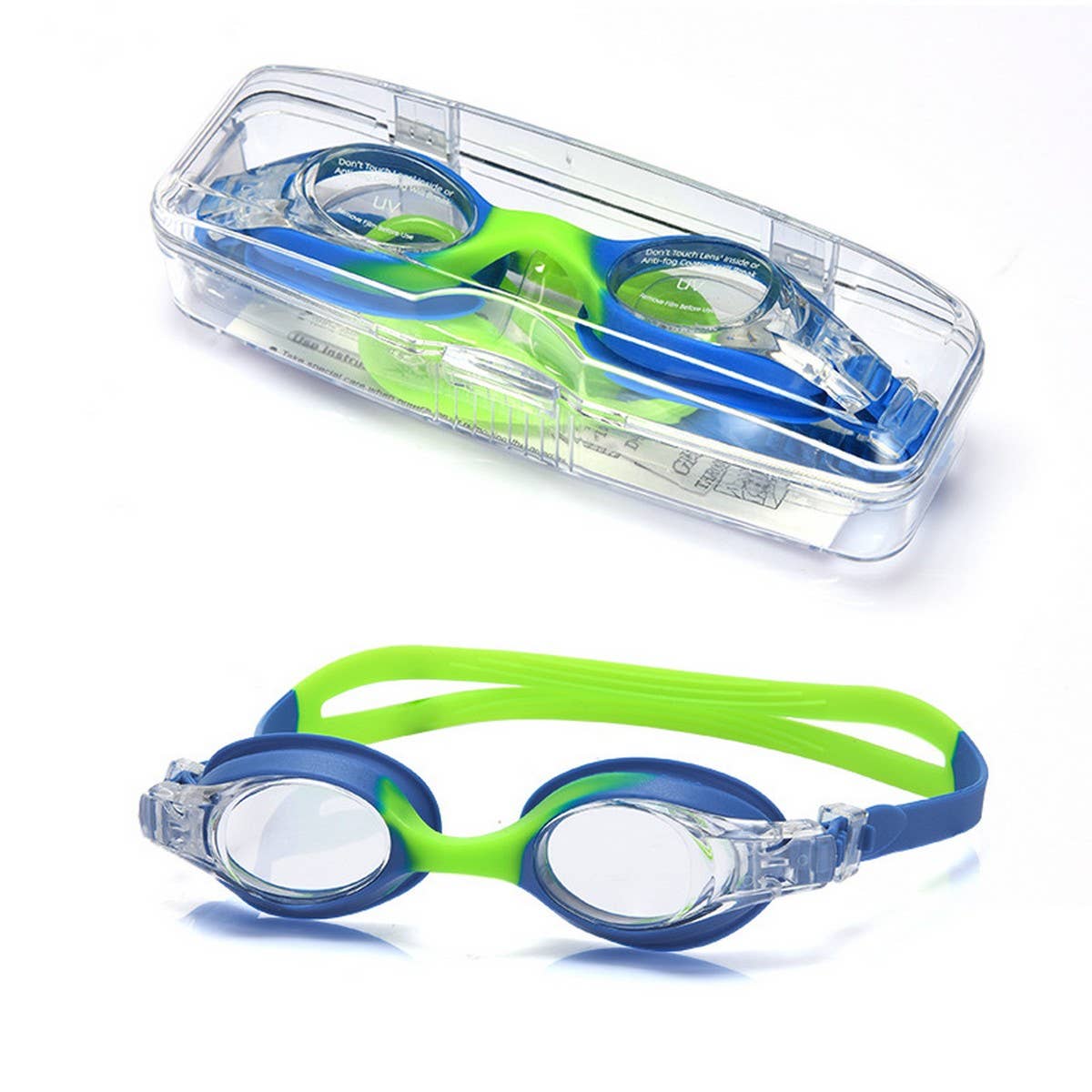 KIDS SWIM GOGGLES HD ANTI FOG SILICONE DESIGN_CWASG1051