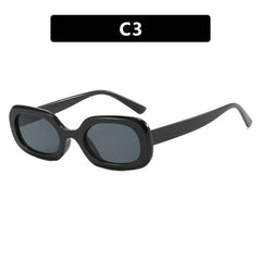 Vintage Oval Plaid Sunglasses_Cwasg0320