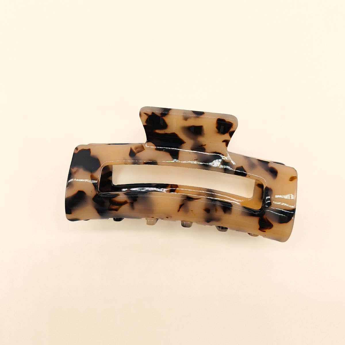 3 22 TORTOISE SHELL FLAT WOMENS HAIR CLAW CLIP_CWAHA0099
