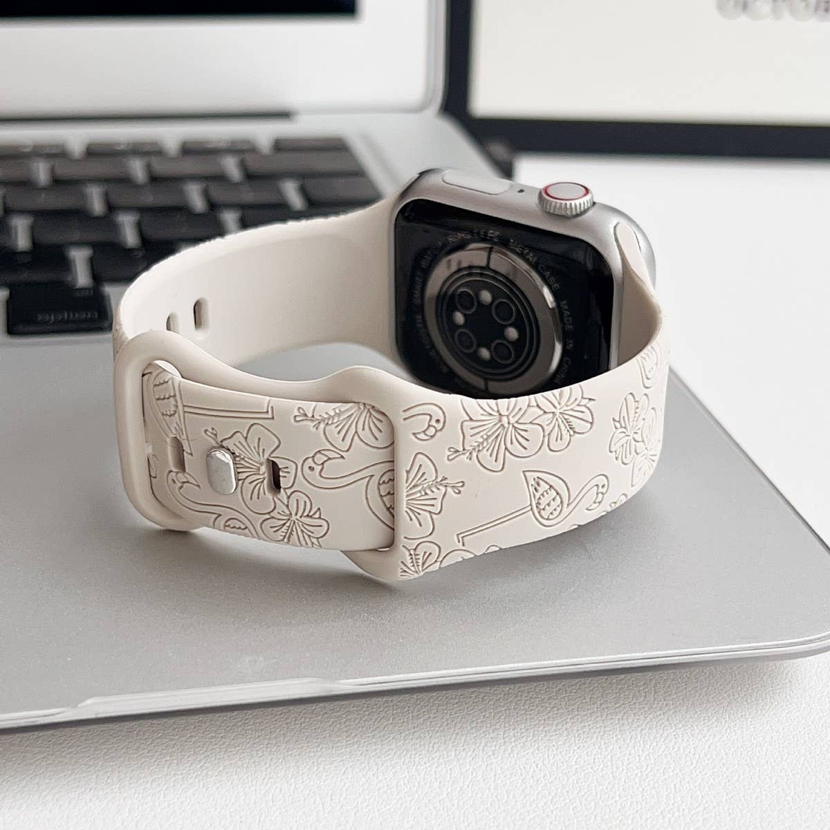 APPLE WATCH ULTRAS9S8 ENGRAVED FLAMINGO STRAP_CWWW0057