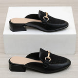 MEDIUM HEEL CASUAL THICK HEEL HALF SLIPPERS MULES_CWSHF0047