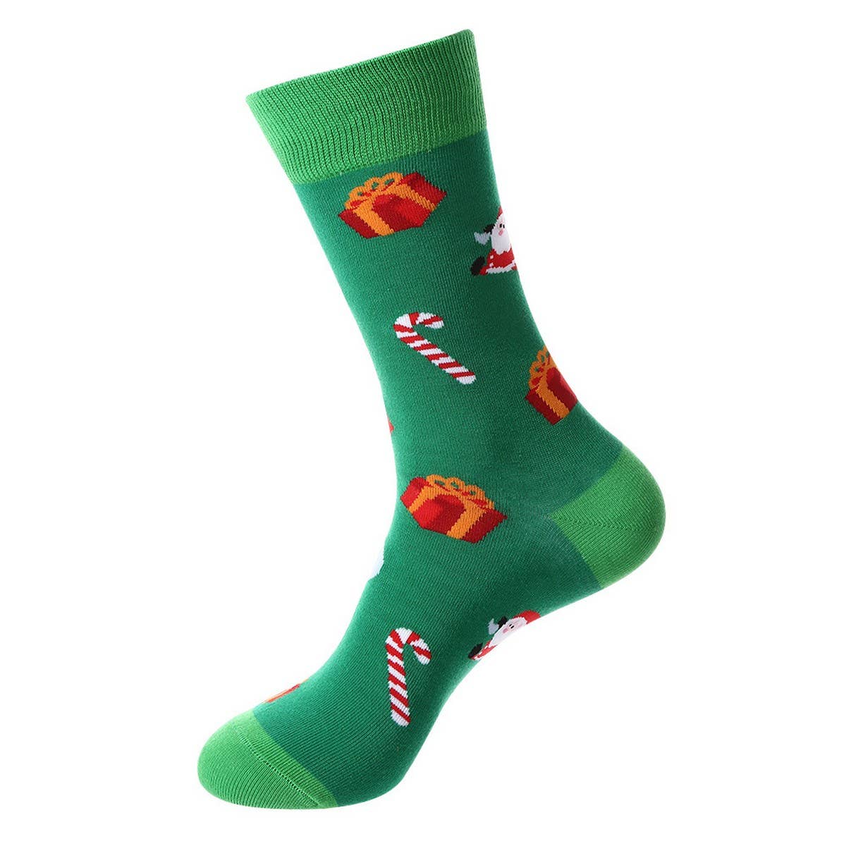 CHRISTMAS ELK SNOWMAN MIDDLE TUBE COTTON SOCKS_CWMS1024