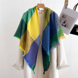 COLORFUL PLAID TASSEL SCARF FOR FALL WINTER_CWASC2764